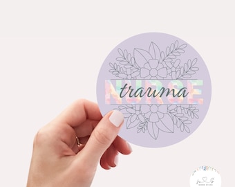 Nurse Sticker | Trauma Nurse Sticker, Trauma Critical Care Nurse, Sticker for Trauma Nurse, Shock Trauma, Flight Nurse Sticker, Nurse Gift