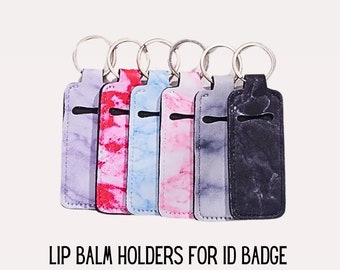 Lip Balm Holder | Chapstick Holder, Holder for Badge, Lip Balm Holder for Badge, Chapstick Keychain, Gift for Her, Gift for Nurse