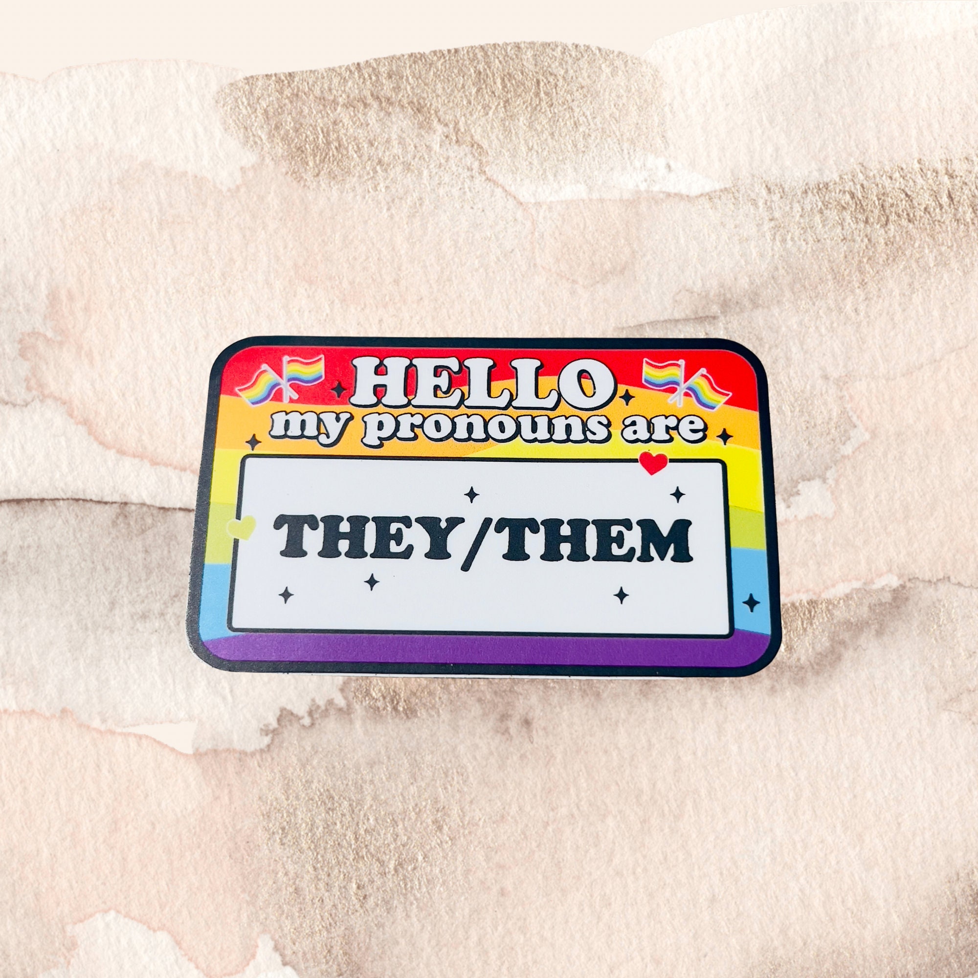 Gender Pronouns Sticker They Them Sticker Gender Pronouns - Etsy