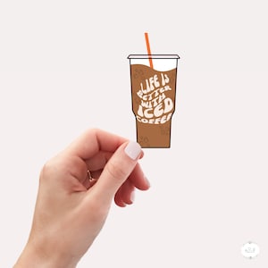 Iced Coffee Sticker | Funny Nurse Sticker, Stickers for Nurses, Gift for Nurse, Nursing Student Sticker, ICU Nurse Sticker, Nurse