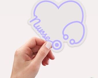 Stethoscope Heart Nurse Sticker | Stickers for Nurses, Nurse Sticker, Gift for Nurse, Nursing Student Sticker, Stickers,Water Bottle Sticker