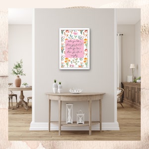 Flower Digital Print | Colorful Wall Art, Flower Print, Wildflower Print, Bedroom Art, Office Art, Downloadable Wall Art, Digital, Quote