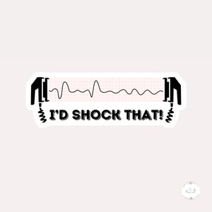 Nurse EKG Sticker | Critical Care Nurse, Stickers for Nurses, Cardiac Nurse, Water Bottle Sticker, Waterproof Sticker, Vinyl Sticker, Heart