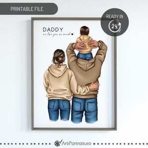 Father’s Day Gift, Personalised Daddy Print, Gifts for Dad, Custom Daddy Print, Personalised Dad Gifts, New Daddy Gift, Father Daughter Art