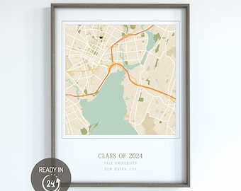 Columbia University Map Art Print, Graduation Gift - Etsy