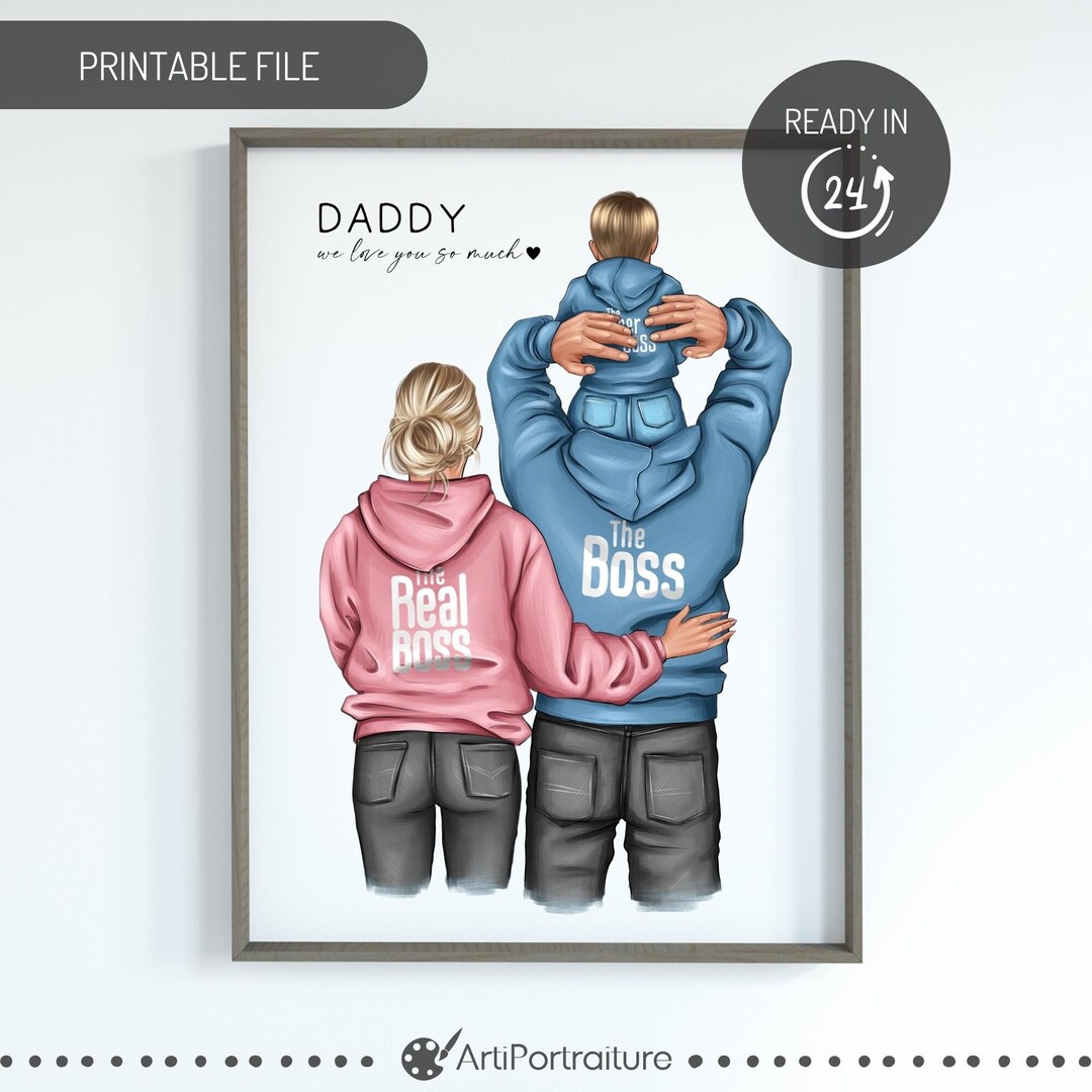 Personalized Wall Art Dad and Son, Father's Day Gift Ideas, Gift for ...