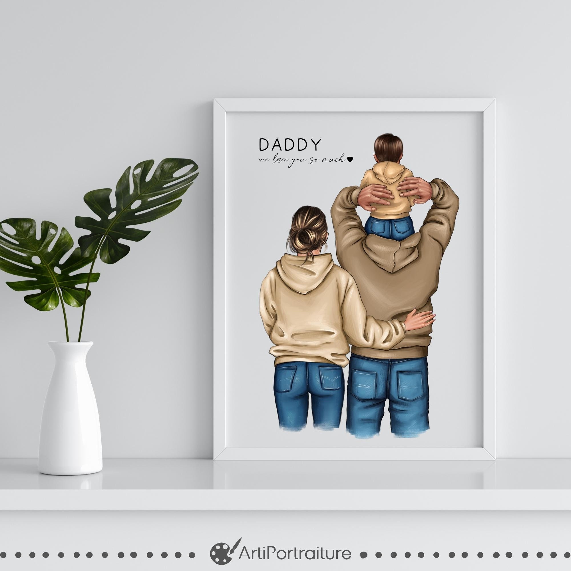 Personalized Wall Art Dad and Son, Father's Day Gift Ideas, Gift for ...
