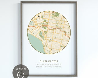 Columbia University Map Art Print, Graduation Gift - Etsy