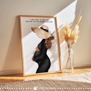 Presente para mãe grávida pela primeira vez, Imagem personalizada para impressão de futura mamãe, Presentes para futuras mamães, Presente de parabéns pelo novo bebê, Presente de chá de bebê personalizado