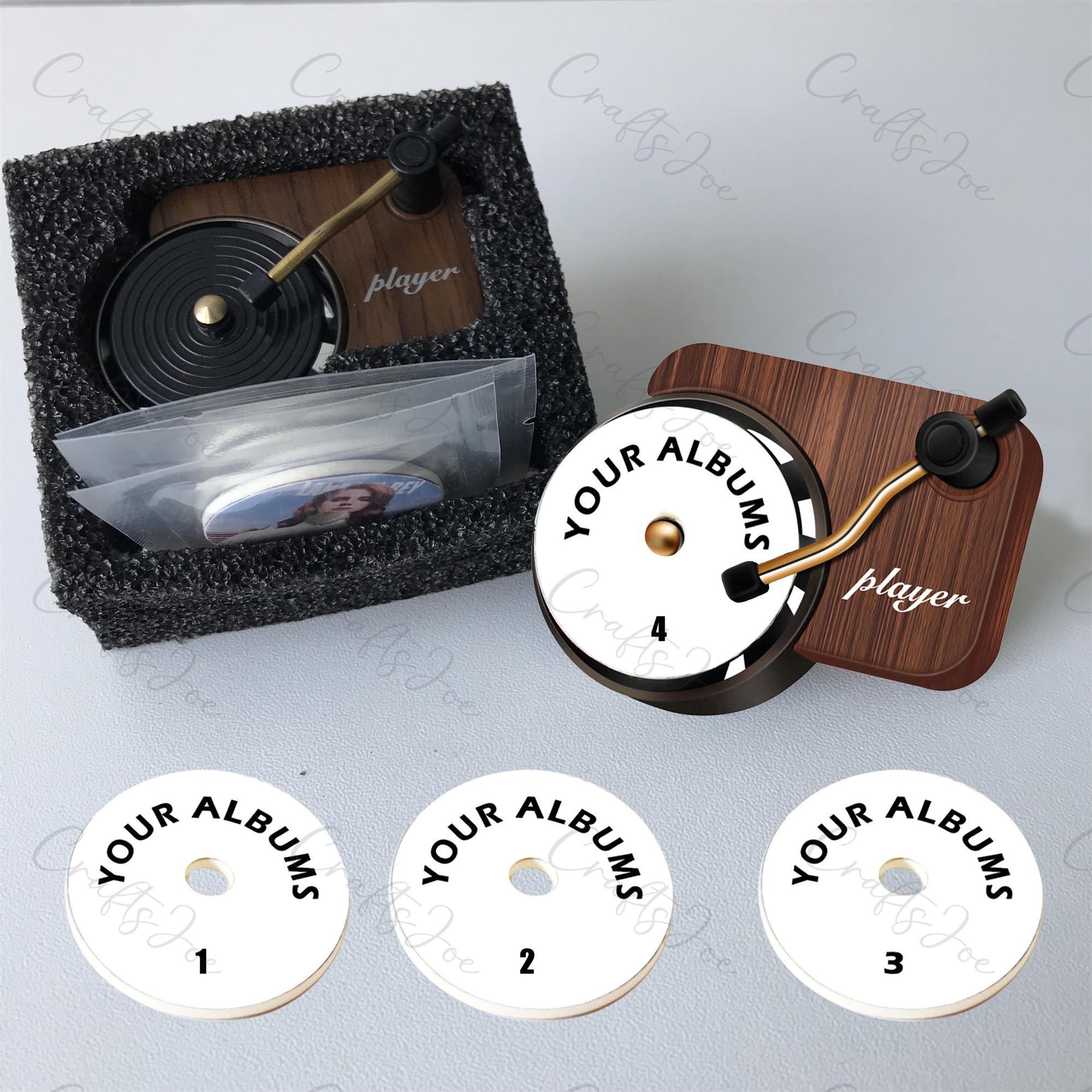 Car Air Freshener,Customized Car Air Freshener With Your Photo,Personalized Christmas Gifts,Custom Record Player Car Air Freshener