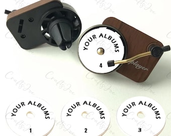 Customized Car Air Freshener With Your Photo,Personalized Christmas Gifts,Custom Record Player Car Air Freshener