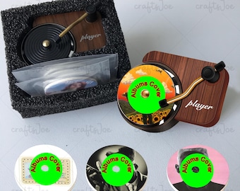Custom Photo Record Player Car Air Freshener, Personalized Gift