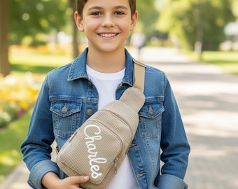 Custom Name Toddler Purse : Soft Corduroy Mini Sling Bag