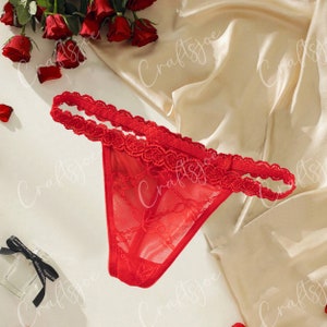 String personnalisé nom, string personnalisé avec prénom, bikini string personnalisé, cadeau couple, cadeau pour femme, cadeau du jour J image 3