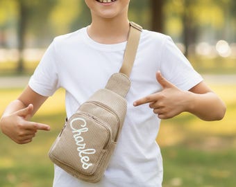 Custom Name Toddler Purse : Soft Corduroy Mini Sling Bag