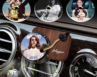 Ambientador de coche personalizado con su foto,Regalos de Navidad personalizados,Ambientador de coche con tocadiscos personalizado