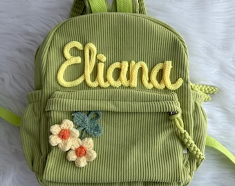 Personalized Toddler Corduroy Backpacks With Name: Size S-L