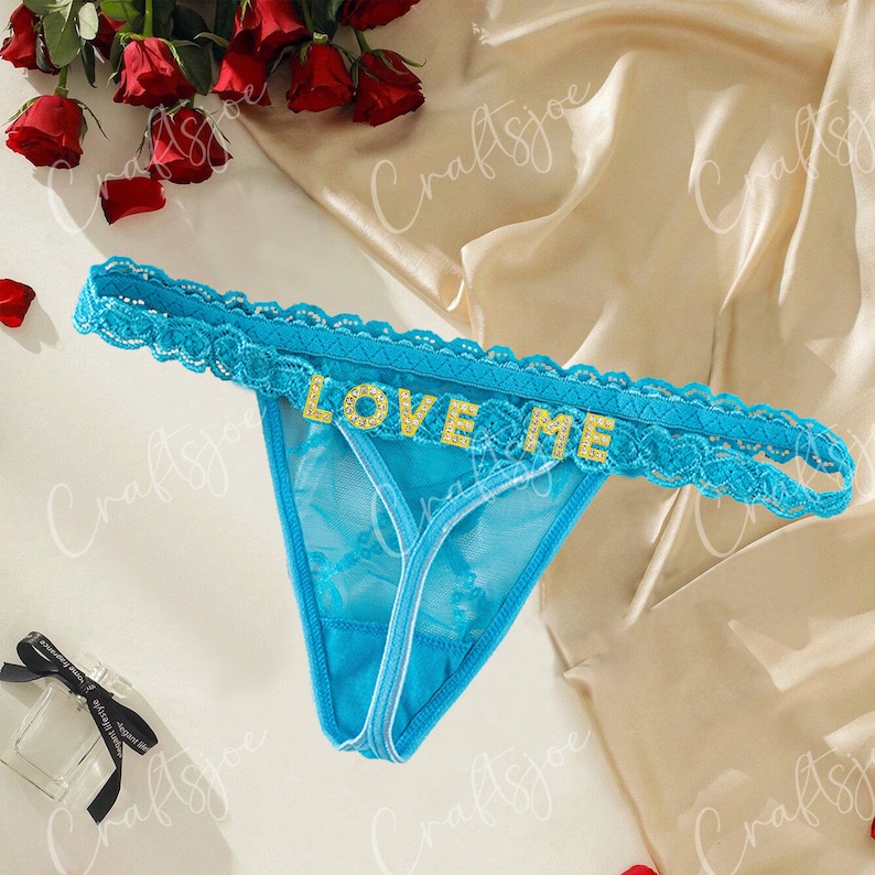 Nombre personalizado Tanga G-strings, Tanga personalizada con su nombre, Bikini de tanga personalizado, Regalo de pareja, Regalo para esposa, Regalo del día del mes imagen 6