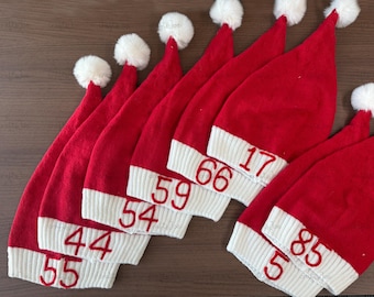 Personalized Name Santa Hats: Team Christmas Hat