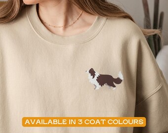 Sudadera bordada de Border Collie: un regalo para los amantes de los perros
