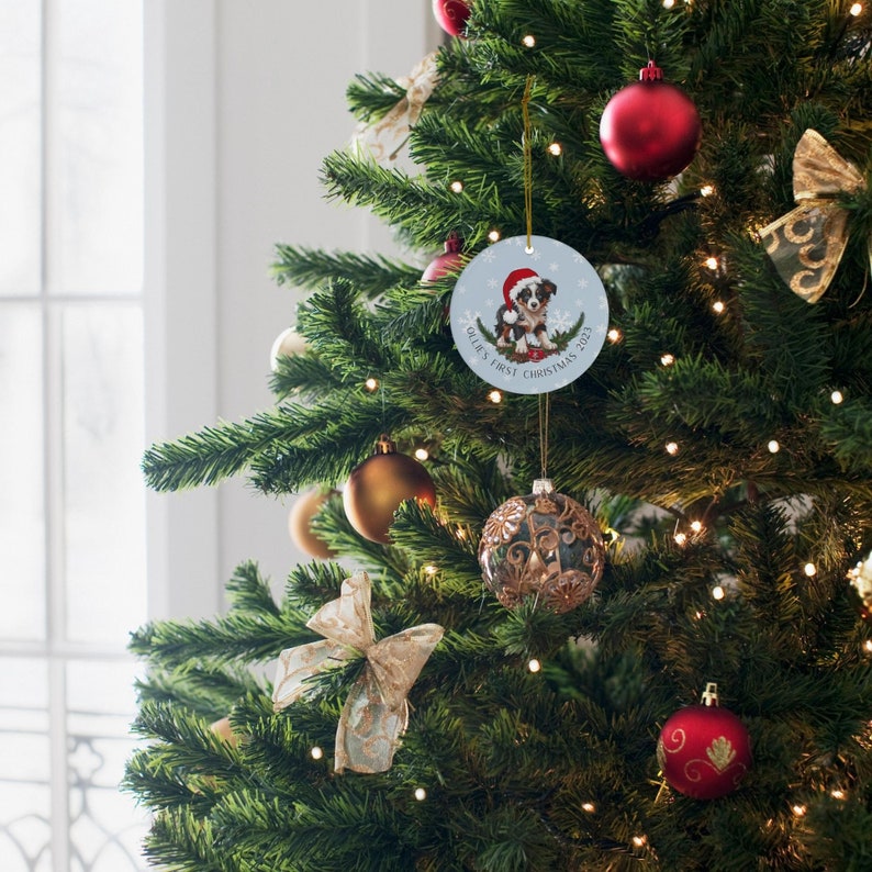 Border Collie Christmas Ornament Dog's First Christmas Etsy Canada