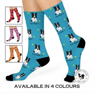 Border Collie Socks - Funny Quote Socks for Border Collie Lovers - Unisex Casual Crew Socks