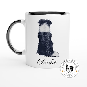 Personalised Border Collie Mug - Custom Name Coffee Cup for Blue Border Collie - Pet Name Coffee Mug - Dog Mom Mug - Dog Dad Mug
