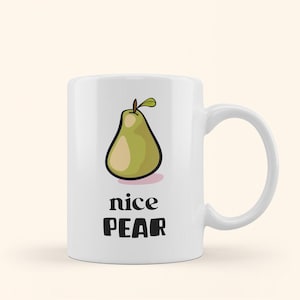 Bella tazza a forma di pera, bella tazza a forma di coppia, tazza con battuta sulle tette, tazza da caffè divertente e offensiva, tazza da caffè alla frutta