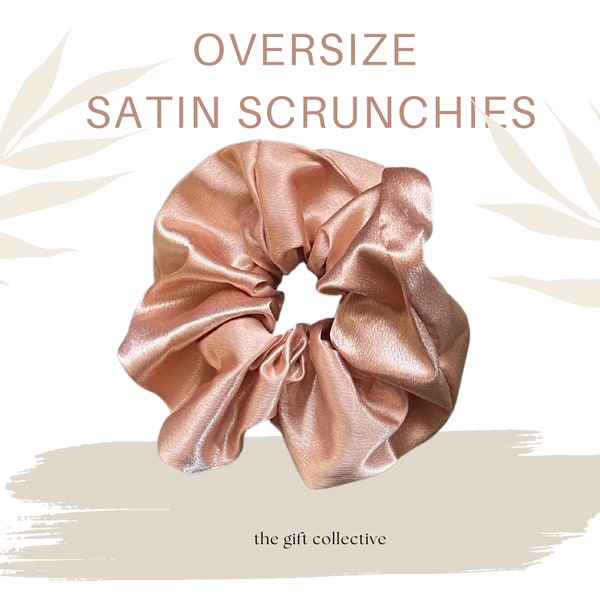 Oversize Scrunchie Hair Tie | Soft Satin Scrunchie | Homemade Scrunchy | Jumbo | Large | Gifts For Her | XXL Scrunchie Satin Silk