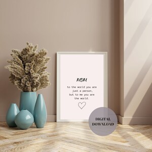 Druck für Mama, April Geburtstag, Geschenk für sie, Mutter, von Tochter, Wohnzimmer Dekor, Mama Gedicht, Familien Zitat, Typografie druckbare Wandkunst