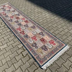 Bamboo Silk Runner Rug: 3.3 x 13.1 Hallway Carpet