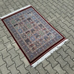 Bamboo Silk Rug 3x5: Persian Style Small Carpet