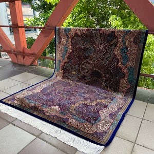 4x6 Area Rug, Silk Rug, Traditional Silk Rug, Gift Fore Here, Bamboo Silk Rug, Turkish Carpet,4x6 Living Room Rug,Colourful Rug,Gift For Mom