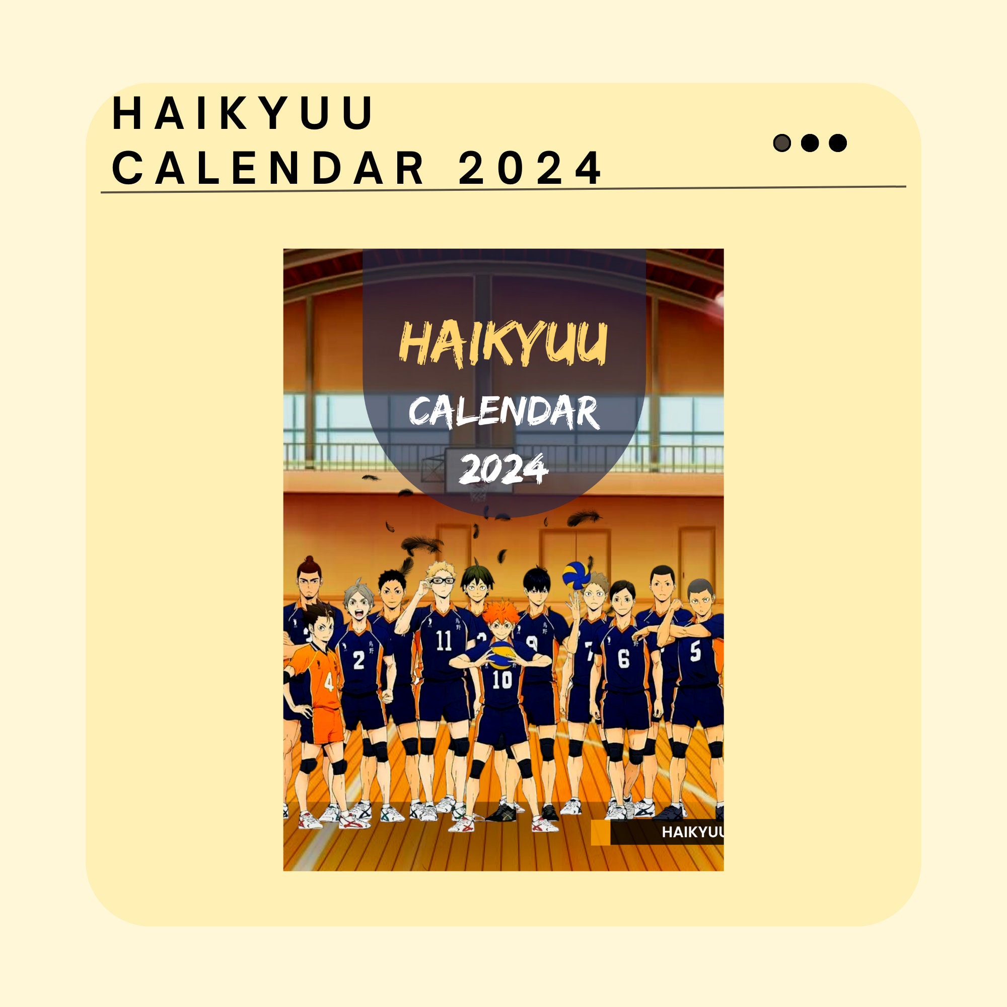  Haikyuu Calendario mensual 2023 para colgar en la pared,  calendario japonés Anime Stuff Manga Haikyu Merch serie de anime grande de  30 meses tiene 12 meses para escribir en planificador más