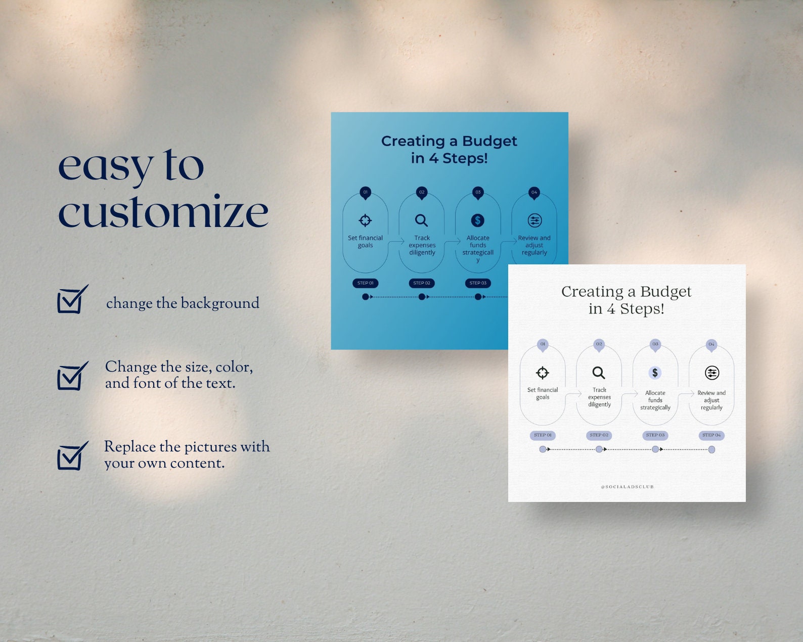 Finance Instagram Template Bundle for Canva Money Instagram Post ...