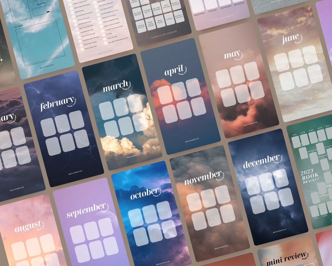 270+ Bundle Bookstagram Templates for Canva Reading Wrap up Template