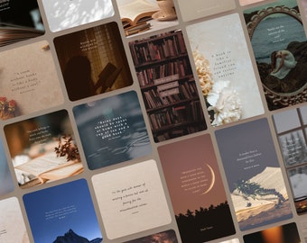 70 Booklover Quotes | ready to post Bookstagram Story & Feed Canva Templates | Books Instagram Posts Templates Booktok bookish template