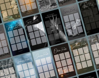 Bookstagram Story Instagram Templates for Canva | Booktok Template Canva Book Review Post | Monthly Reading List | Reading Tracker Template