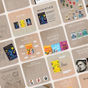 60 modelli di post accattivanti per Bookstagram per Canva | Aumenta il tuo coinvolgimento con questi modelli Instagram bookish | modello di lettura | BookTok
