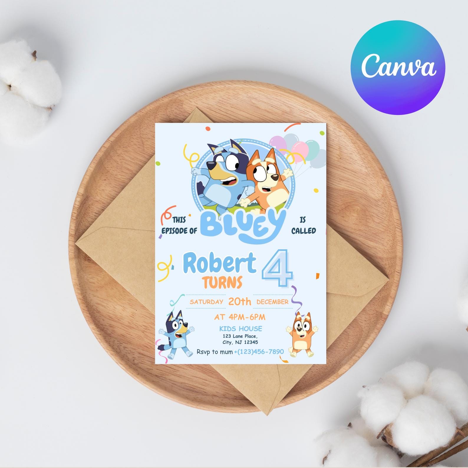 Bingo Birthday Invite