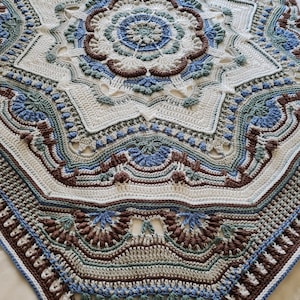 Dinflower Mandala Handmade Crochet Blanket