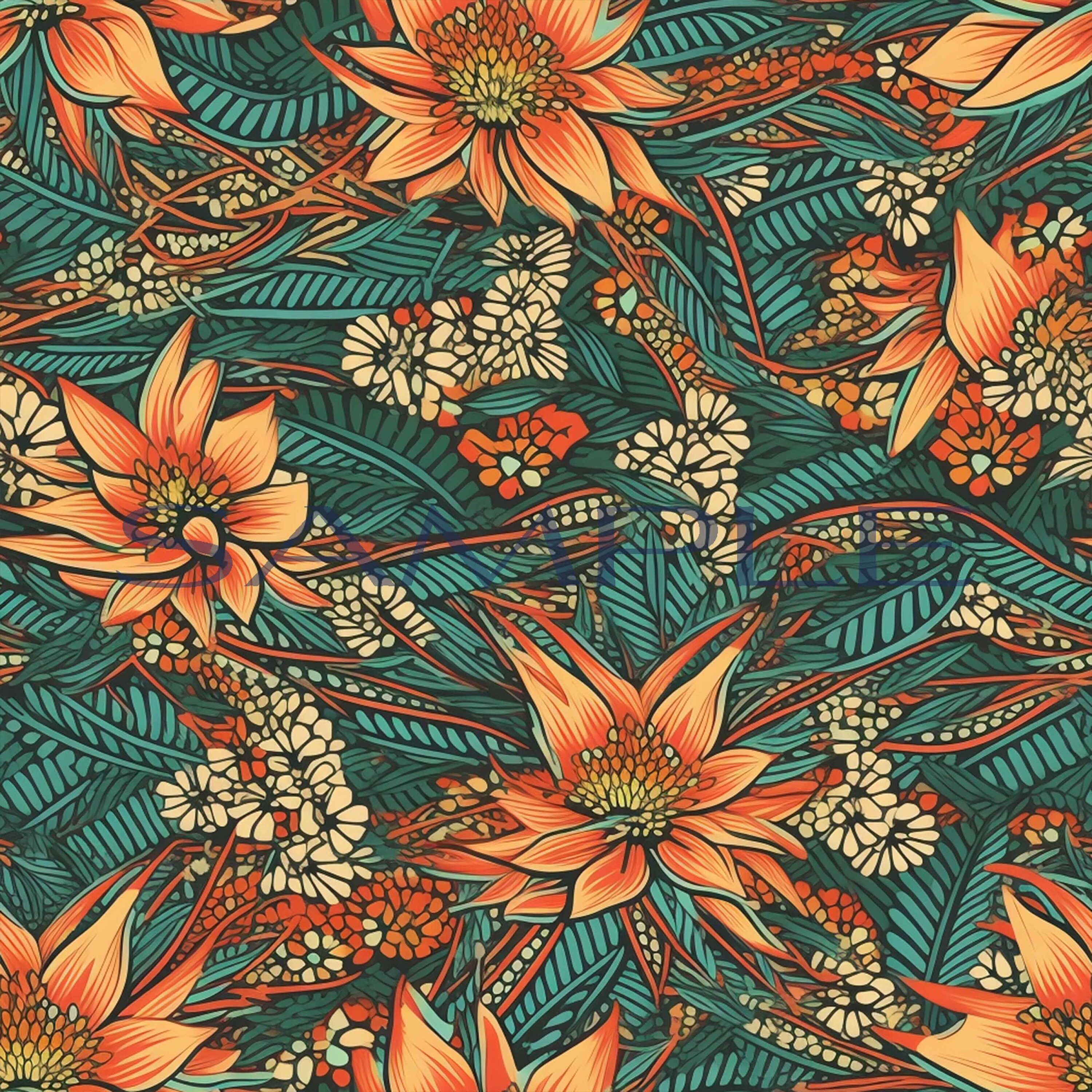 Philippines Native Flowers Seamless Pattern - Etsy