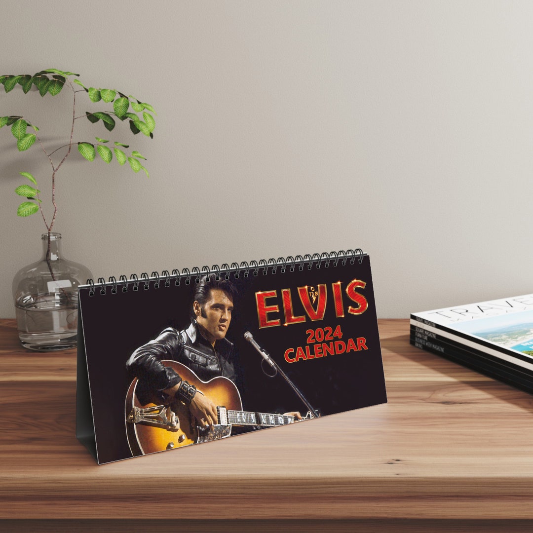 Elvis 2024 Calendar Presley 2024 Desk Calendar the Hillbilly Etsy UK