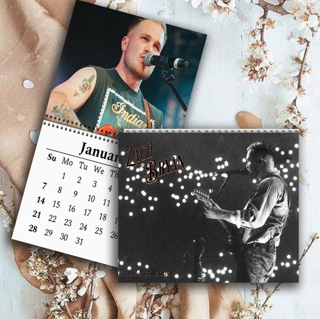 Zach Bryan Calendar 2025 Celebrity Calendar Zach Bryan 2025 Etsy