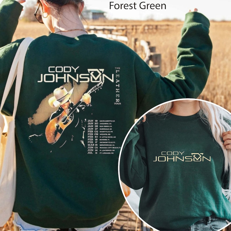 Cody Johnson the Leather Tour 2025 Shirt Cody Johnson Concert Etsy