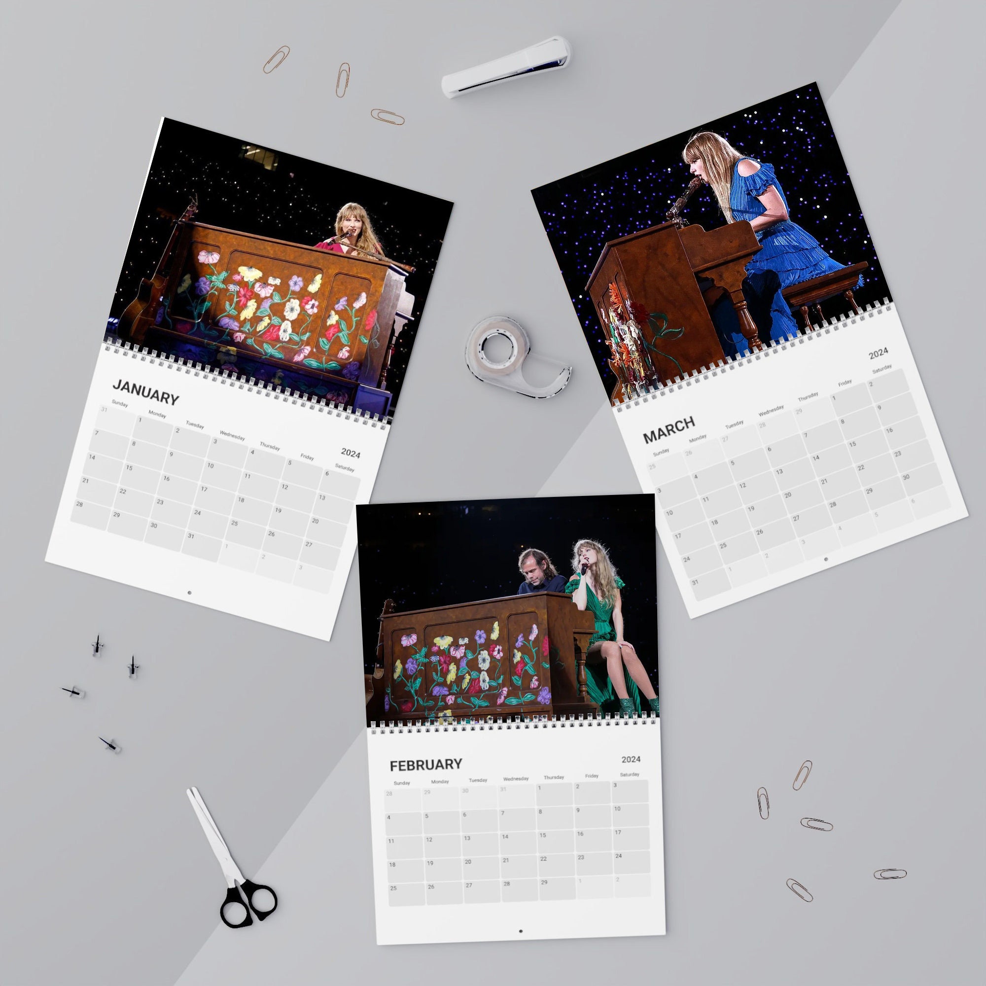 2024 Taylor Swift Calendar Roaring Twenties Eras Tour Inspired Desk