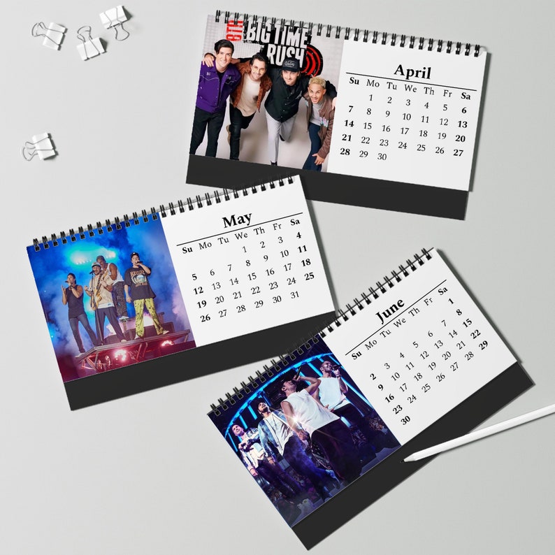 Big Time Rush Calendar 2024 Desk Calendar 2024 Planner 2024 Etsy