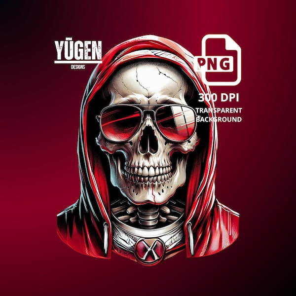 Streetwear Skull T-shirt Design PNG, Digital Download PNG, Commercial Use, Resale