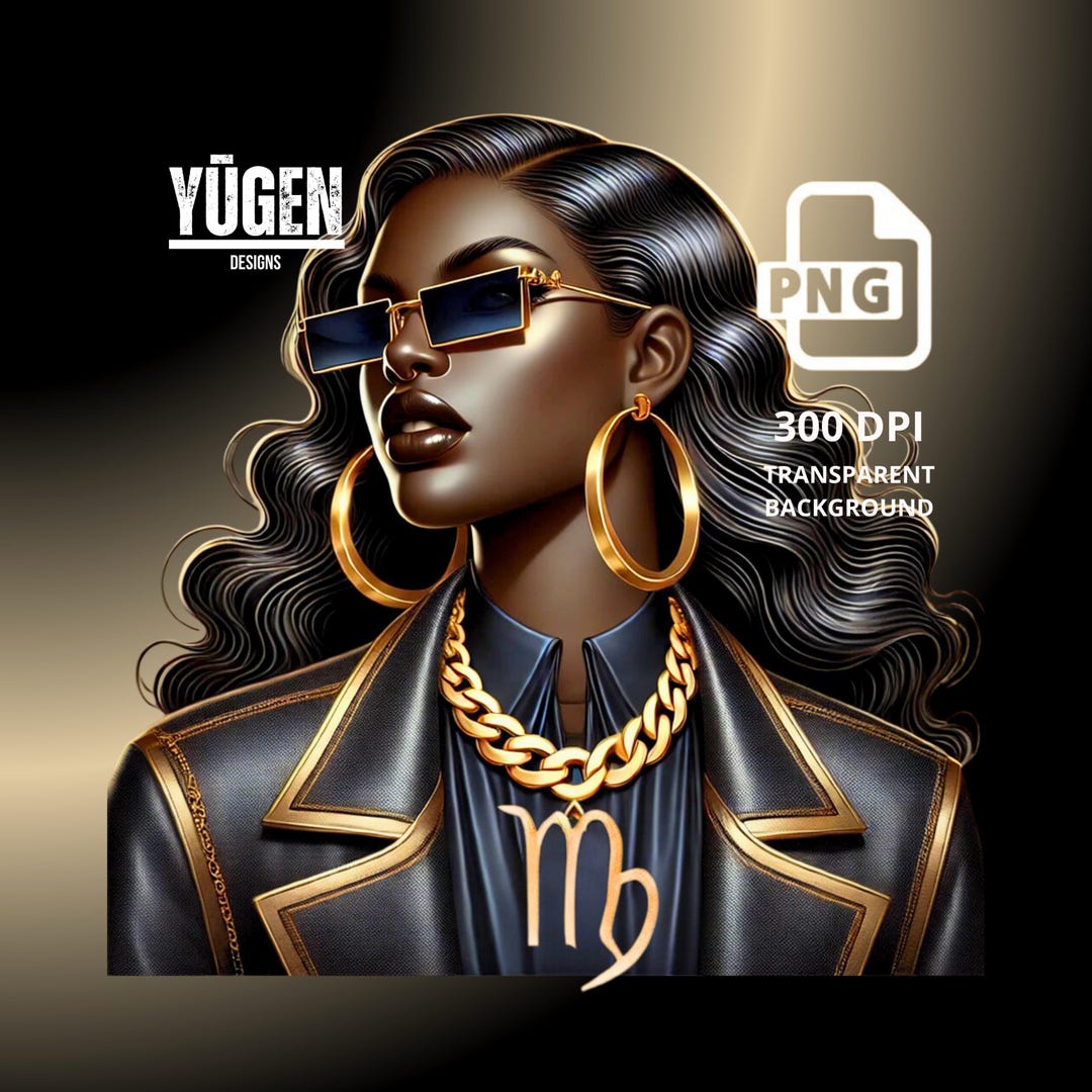 Black Virgo Woman Zodiac Design PNG, Horoscope T-shirt Digital Design ...