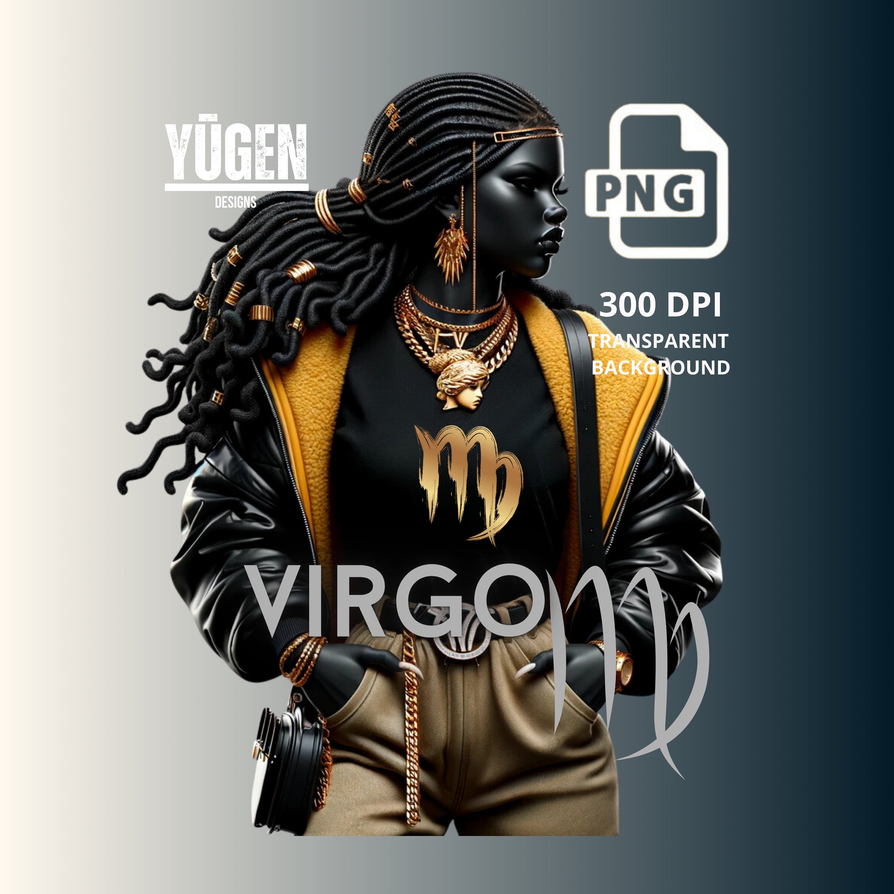 Black Virgo Woman Zodiac Design PNG, Horoscope T-shirt Digital Design ...